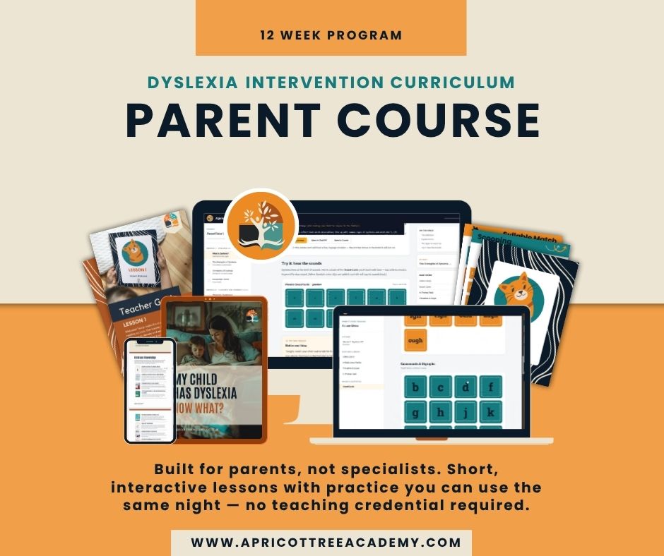 ParentTutor Training — a 12-week dyslexia intervention parent course